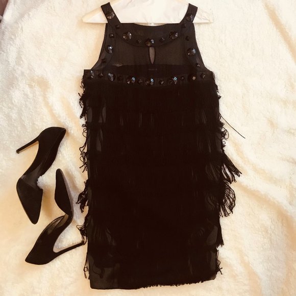 Arden B. Fringed Black Dress #flapper #halloween - Picture 10 of 10